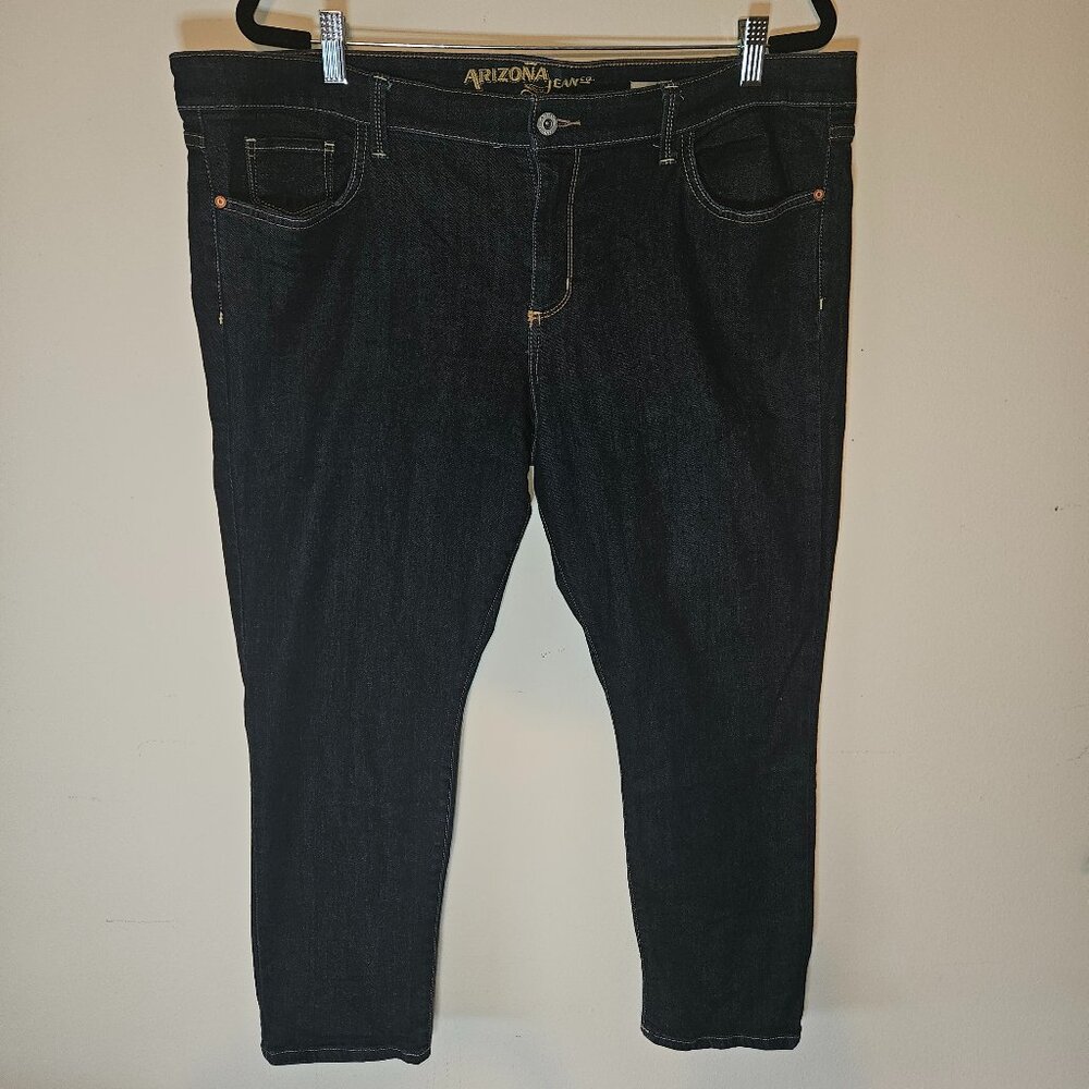 Arizona Jean Co Womens 19 Short Super Skinny Dark Denim Jeans